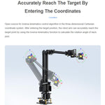 Braccio robotico desktop 3+1 DOF con controllo wireless e base rotante 360°