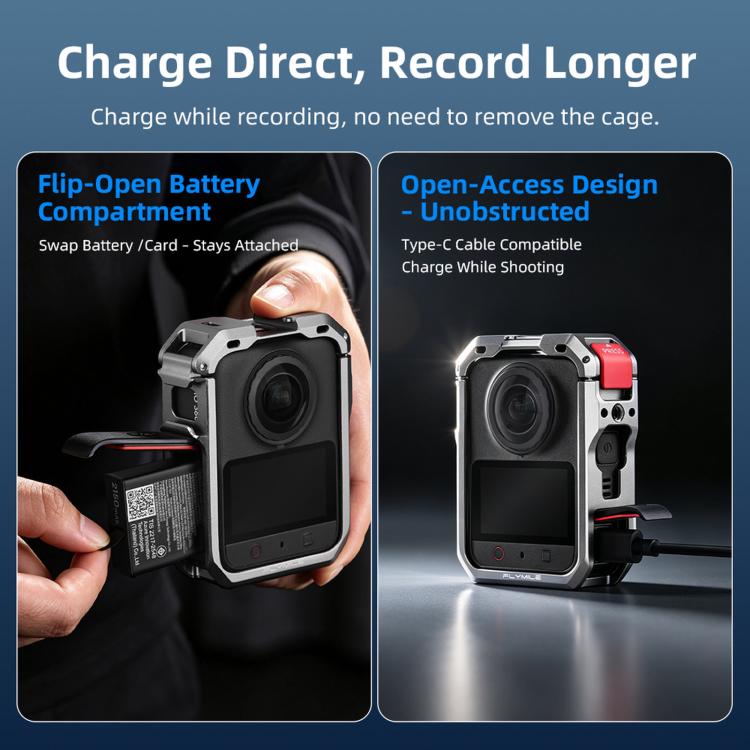 Gabbia protettiva per fotocamera DJI Osmo 360 II con copriobiettivo