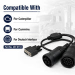 Cavo diagnostico ET4 per autocarri diesel, codice 457-6114, per interfacce Caterpillar/Cummins/Deutsch.