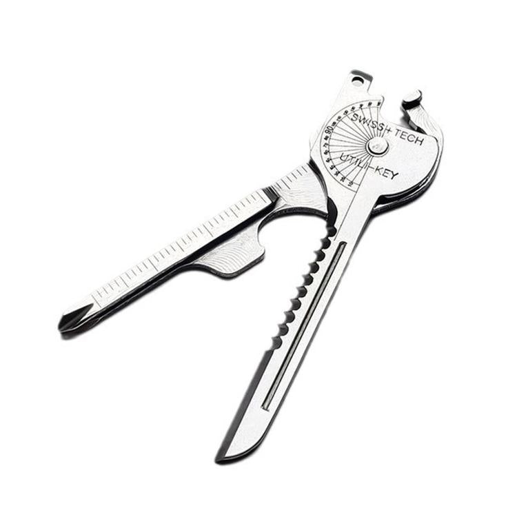 AOTU AT9020 Portachiavi EDC a forma di chiave 8 in 1 Multitool portatile tascabile Taglierino Apribottiglie Cacciavite