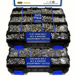 1575 pezzi/scatola Viti e dadi in acciaio inox 304 con testa a croce e testa bombata, set da 1575 pezzi/scatola