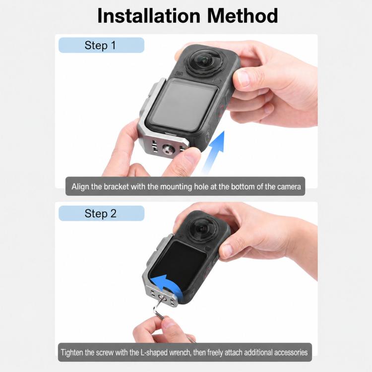 Adattatore sgancio rapido Flymile L-Plate per Insta360 X6