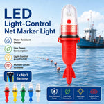 Luce LED per segnalatore di rete da pesca, impermeabile, con luce stroboscopica controllabile, per boa marina.