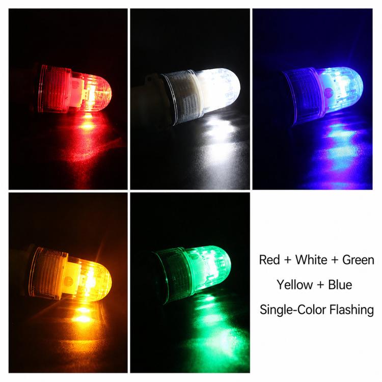 Luce LED per segnalatore di rete da pesca, impermeabile, con luce stroboscopica controllabile, per boa marina.