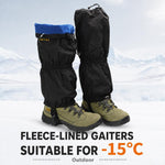 1 paio di ghette da sci impermeabili AOTU AT8903, foderate in pile caldo, ideali per escursionismo e neve., AT8903