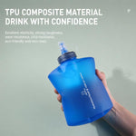 AOTU AT6641 Borraccia morbida pieghevole in TPU, sacca idrica pieghevole per trail running ed escursionismo, 1000ML, 2000ML