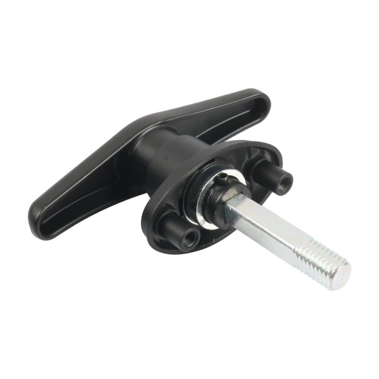 Serratura per cassetta degli attrezzi con maniglia a T in lega di zinco, per camper e auto., Black Left-opening, Black Right-opening, Bright Chrome Left-opening, Bright Chrome Right-opening