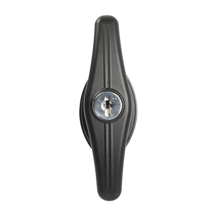 Serratura per cassetta degli attrezzi con maniglia a T in lega di zinco, per camper e auto., Black Left-opening, Black Right-opening, Bright Chrome Left-opening, Bright Chrome Right-opening