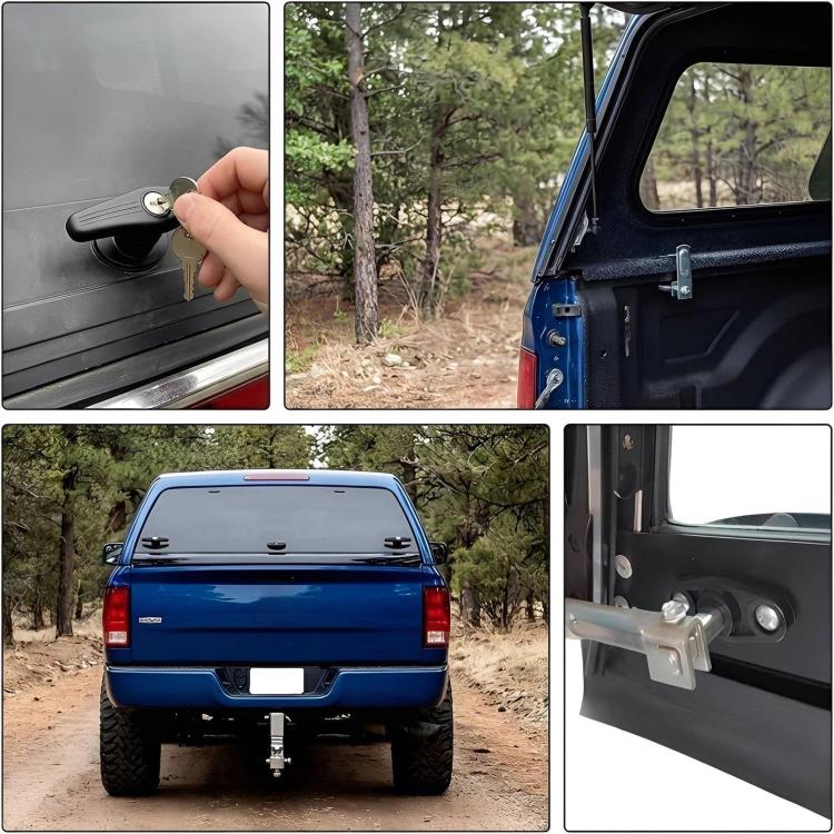 Serratura per cassetta degli attrezzi con maniglia a T in lega di zinco, per camper e auto., Black Left-opening, Black Right-opening, Bright Chrome Left-opening, Bright Chrome Right-opening