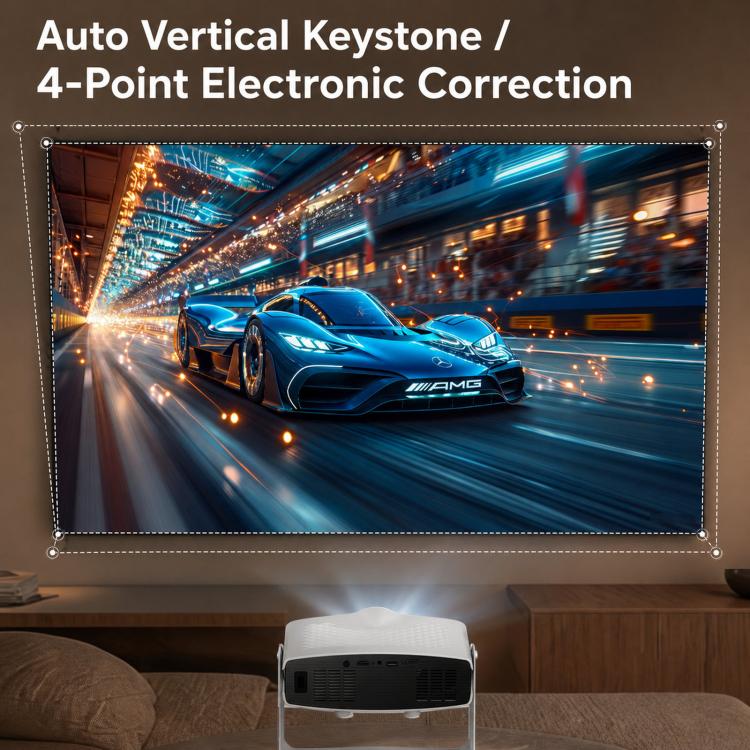 Proiettore YM05 1080P Home Auto Focus con supporto 4K e plug vari