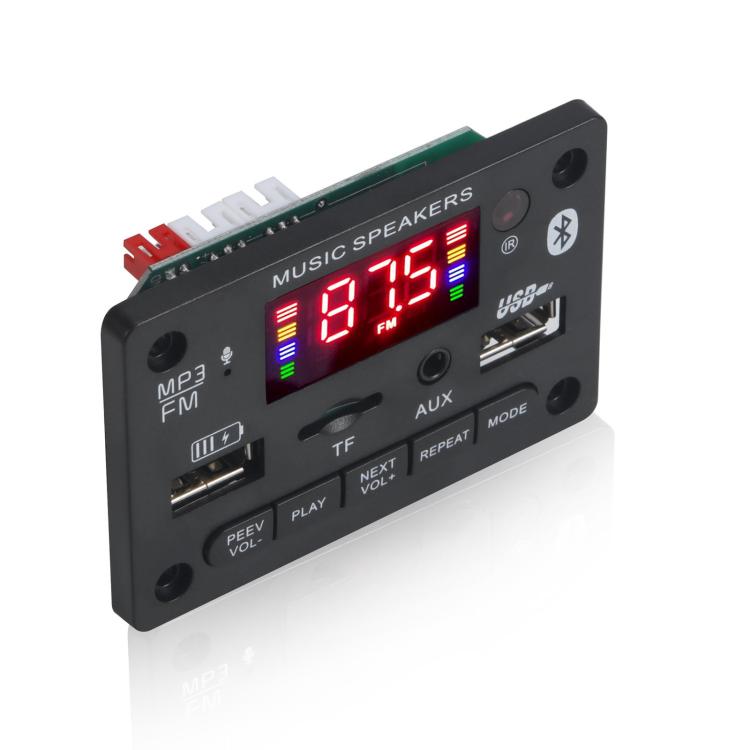 2 schede di decodifica Bluetooth da 40 W, scheda madre con schermo a colori da 12 V con amplificatore per la registrazione delle chiamate.