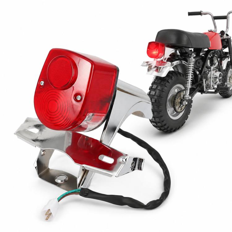 Fanale posteriore con staffa per minimoto Honda ST70 DAX ST50 ST90 CT50 CT70, Rear Brake Tail Light