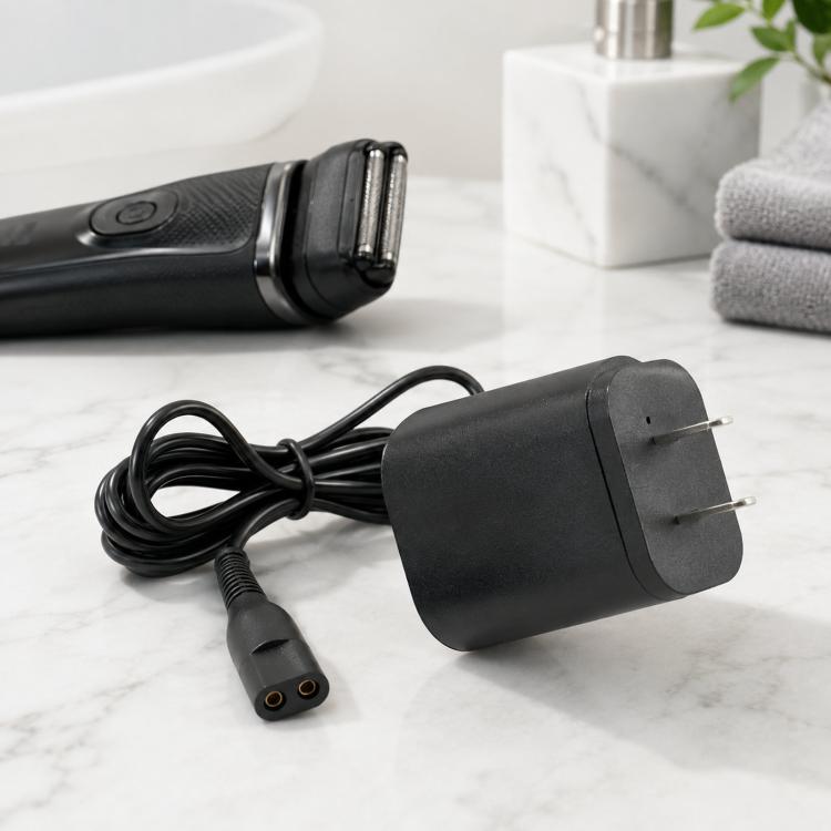 Cavo di alimentazione con caricabatterie da 12 V 0,4 A con spina USA per rasoi Braun serie 3 / 5 / 7 / 8 / 9, US Plug