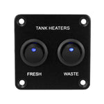 Pannello interruttori a pulsante per spioncino camper, luce LED, interruttore di controllo del riscaldatore del serbatoio dell'acqua, 2-digit, 3-digit