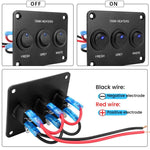 Pannello interruttori a pulsante per spioncino camper, luce LED, interruttore di controllo del riscaldatore del serbatoio dell'acqua, 2-digit, 3-digit