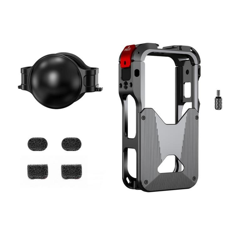 Gabbia di dissipazione del calore Flymile per fotocamera Insta360 X6, telaio protettivo antiurto.