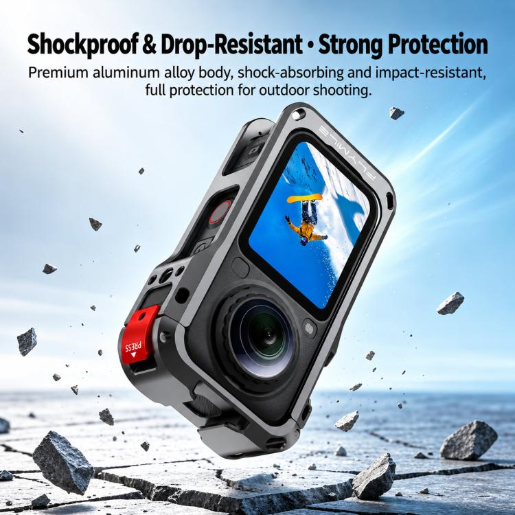 Gabbia di dissipazione del calore Flymile per fotocamera Insta360 X6, telaio protettivo antiurto.