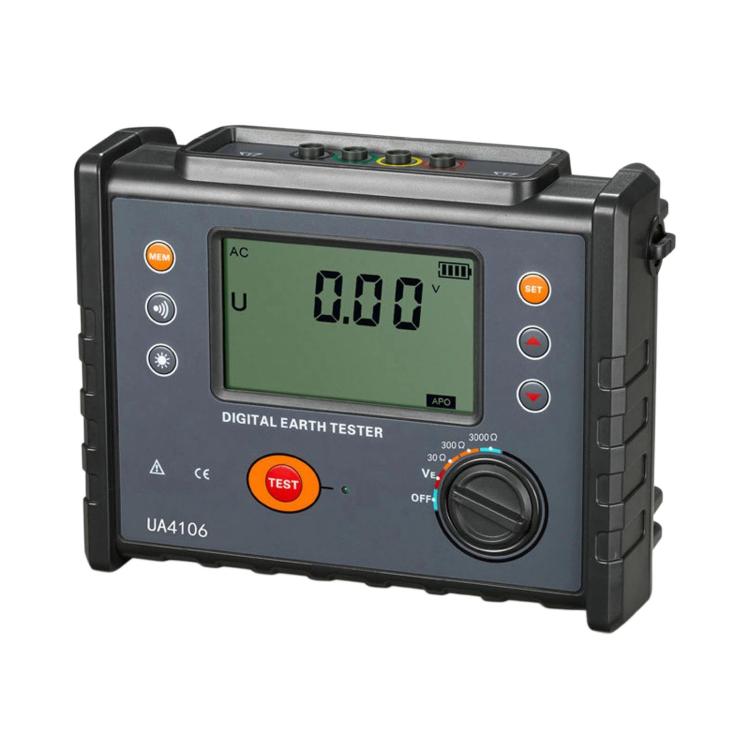 Earth Resistance Tester con display LCD digitale e interfaccia USB