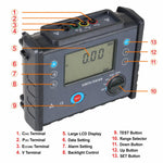 Earth Resistance Tester con display LCD digitale e interfaccia USB