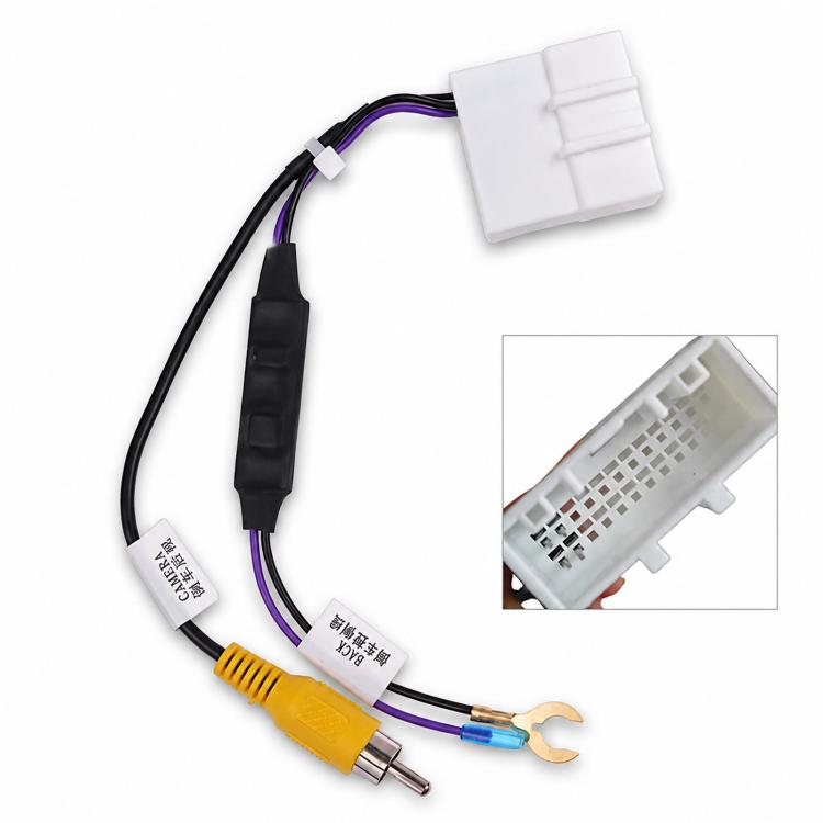 Adattatore per cablaggio telecamera di retromarcia a 24 pin per Toyota con regolatore di tensione, For Toyota