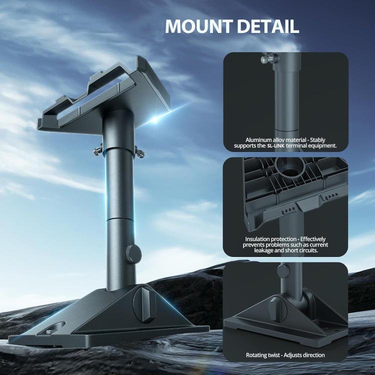 Staffe in lega di alluminio per pannelli solari da tetto Starlink Mini per esterni., For Starlink Mini Gen3
