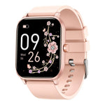 Smartwatch Y8 con chiamate Bluetooth, fitness tracker, monitoraggio della frequenza cardiaca e del sonno.