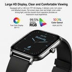 Smartwatch Y8 con chiamate Bluetooth, fitness tracker, monitoraggio della frequenza cardiaca e del sonno.