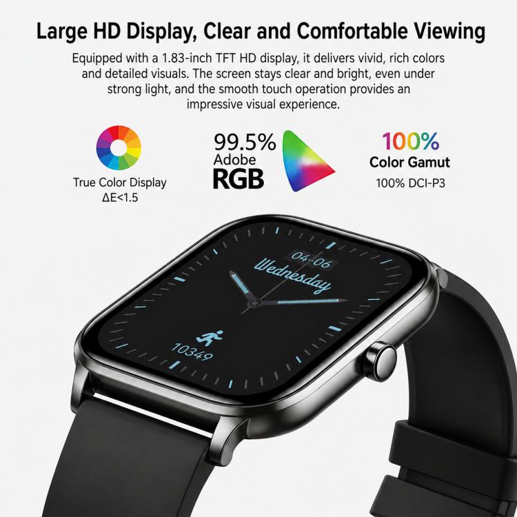Smartwatch Y8 con chiamate Bluetooth, fitness tracker, monitoraggio della frequenza cardiaca e del sonno.