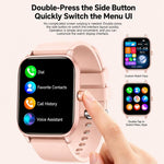 Smartwatch Y8 con chiamate Bluetooth, fitness tracker, monitoraggio della frequenza cardiaca e del sonno.