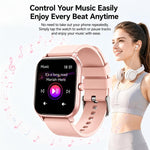 Smartwatch Y8 con chiamate Bluetooth, fitness tracker, monitoraggio della frequenza cardiaca e del sonno.