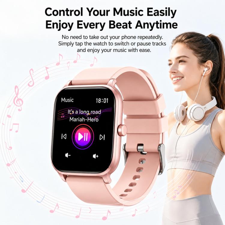 Smartwatch Y8 con chiamate Bluetooth, fitness tracker, monitoraggio della frequenza cardiaca e del sonno.