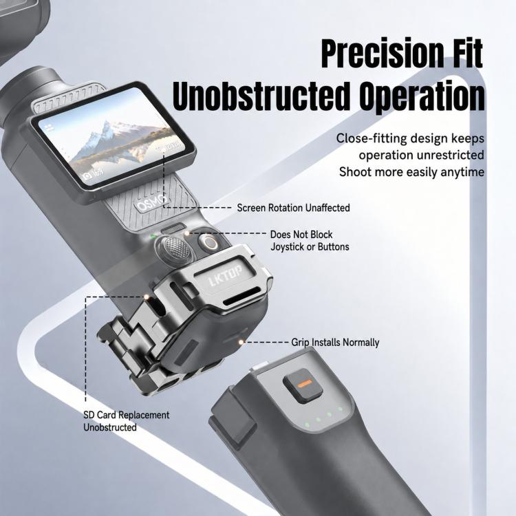 Telaio di espansione a sgancio rapido in alluminio per DJI Osmo Pocket 4 e 3