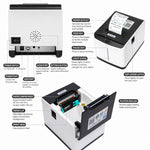 Stampante termica per etichette e scontrini Xprinter XP-T271U Cloud Tag Wifi per la stampa di etichette e adesivi per bevande come tè al latte., US Plug, EU Plug, UK Plug