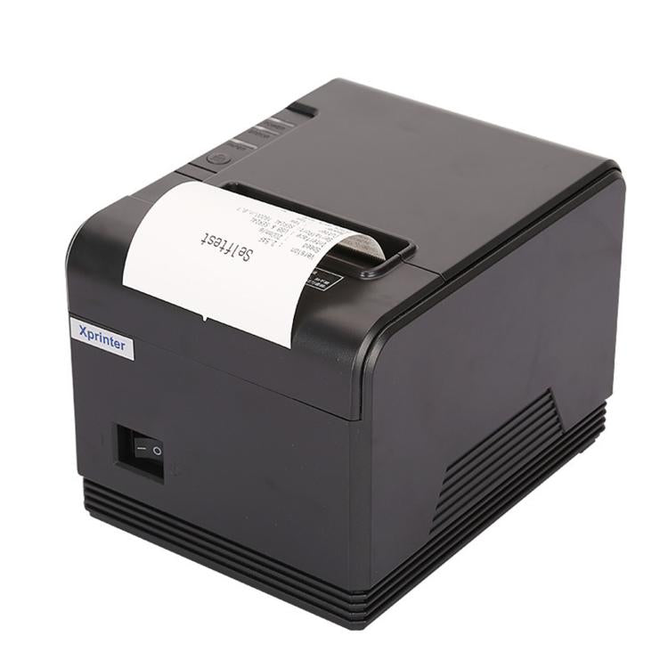 Stampante termica per scontrini Xprinter XP-Q200 con porta USB+Lan, formato 80 mm, ideale per ristoranti e negozi di bubble tea., US Plug, EU Plug, UK Plug