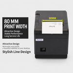 Stampante termica per scontrini Xprinter XP-Q200 con porta USB+Lan, formato 80 mm, ideale per ristoranti e negozi di bubble tea., US Plug, EU Plug, UK Plug