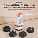 Massaggiatore elettrico portatile 5 in 1 per il corpo, ideale per la rimozione della cellulite, con 5 testine massaggianti., US Plug, EU Plug