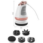 Massaggiatore elettrico portatile 5 in 1 per il corpo, ideale per la rimozione della cellulite, con 5 testine massaggianti., US Plug, EU Plug