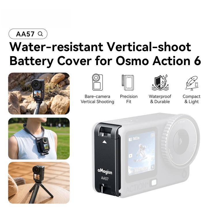 Coperchio batteria magnetico con sgancio rapido per DJI Osmo Action 6