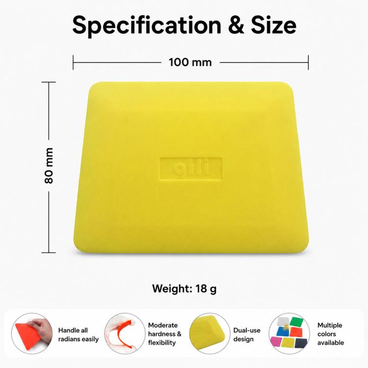 Strumenti per la colorazione dei vetri auto qili: raschietto per rifilatura sottile della pellicola trapezoidale, 10x8cm