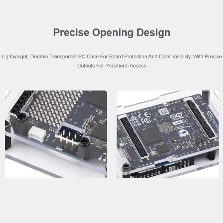 Kit contenitori per scheda sviluppo Arduino UNO Q - Versione base