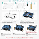 Kit contenitori per scheda sviluppo Arduino UNO Q - Versione base