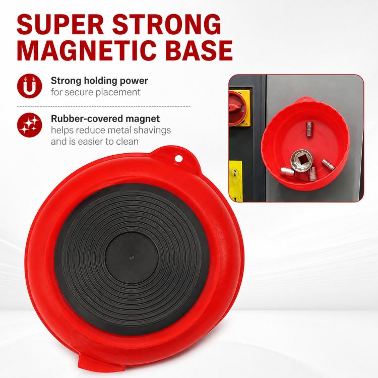 Ciotola magnetica resistente per riporre viti e ricambi per la riparazione di auto.