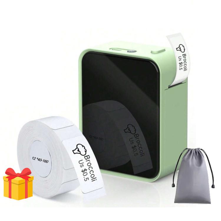 P15 Mini Etichettatrice Bluetooth Portatile Stampante Termica per Adesivi, Matcha Green With 1 Roll Label Paper, Milk Tea White With 1 Roll Label Paper, White With 1 Roll Label Paper, Matcha Green+Cover With 1 Roll Label Paper                          ...