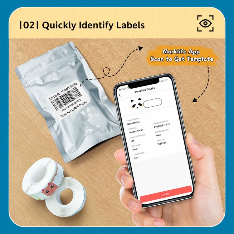 P15 Mini Etichettatrice Bluetooth Portatile Stampante Termica per Adesivi, Matcha Green With 1 Roll Label Paper, Milk Tea White With 1 Roll Label Paper, White With 1 Roll Label Paper, Matcha Green+Cover With 1 Roll Label Paper                          ...