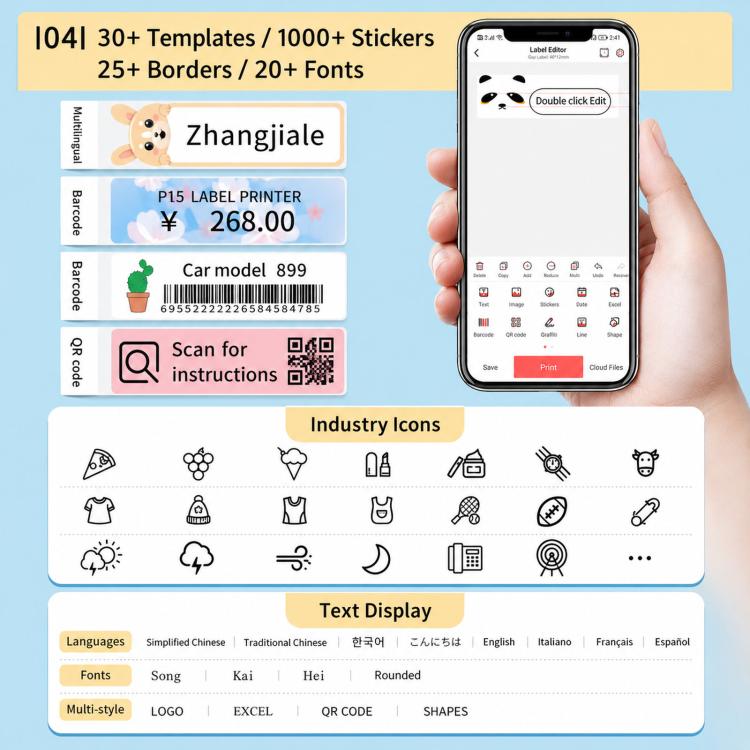 P15 Mini Etichettatrice Bluetooth Portatile Stampante Termica per Adesivi, Matcha Green With 1 Roll Label Paper, Milk Tea White With 1 Roll Label Paper, White With 1 Roll Label Paper, Matcha Green+Cover With 1 Roll Label Paper                          ...