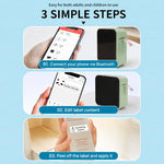P15 Mini Etichettatrice Bluetooth Portatile Stampante Termica per Adesivi, Matcha Green With 1 Roll Label Paper, Milk Tea White With 1 Roll Label Paper, White With 1 Roll Label Paper, Matcha Green+Cover With 1 Roll Label Paper                          ...
