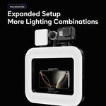 Luce ad anello ricaricabile 20W per rig video smartphone 4400-8000mAh