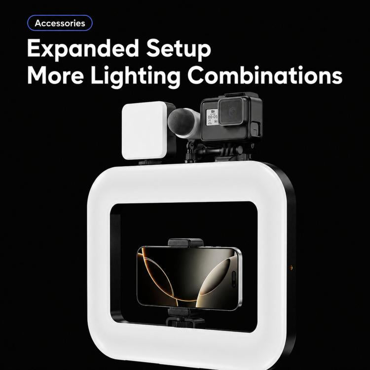 Luce ad anello ricaricabile 20W per rig video smartphone 4400-8000mAh