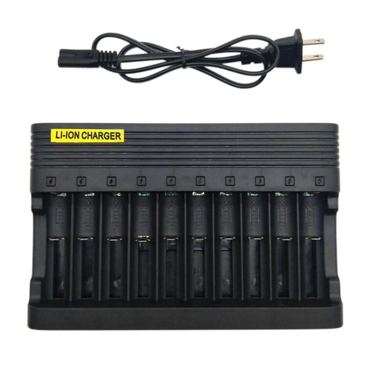 Caricabatterie intelligente a 10 slot 4,2 V 6 A per batterie al litio 18650