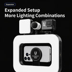 Anello luminoso ricaricabile per selfie e riprese video con smartphone, ZGRL01 Three-Color Temperature